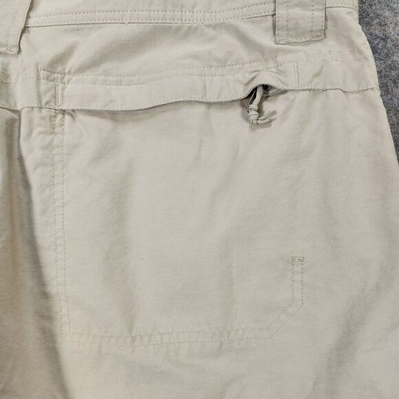 Columbia Shorts Men 42 Beige Cargo Zip Pocket Cotton Nylon Hiking Fishing Casual - Picture 11 of 12